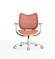 Chaise ergonomique pivotante en tissu à hauteur réglable avec accoudoirs ajustables et roulettes pour bureau, hôpital, maison, étude, dessin technique, bar, enfants
