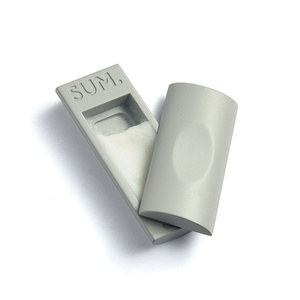 Factory Directly Supply Simple Design Rectangle Silver Sliding Lid <b>Metal</b> Soild Balm Box - Product Image 1