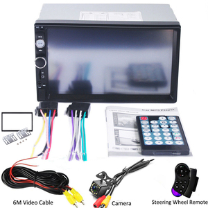 Podofo 7 "Đài phát thanh xe de coche autoradio 2 DIN Stereo BT TF USB FM + 12LED máy ảnh & tay lái điều khiển & khung - Product Image 6