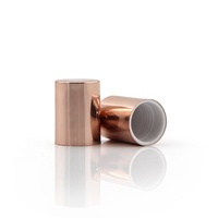 Tapas de Aluminio Doradas DIN de 13 mm y 16 mm para Botellas, Tapas Metálicas de Rosca para Perfumes, Cierres Brillantes Personalizados