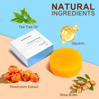 Odm Savon pour les soins corporels Oem Savon nettoyant en profondeur blanchissant et nourrissant à l'huile d'arbre à thé Savon de kaki