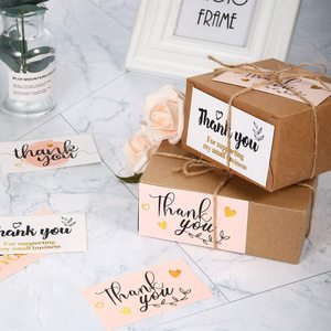 بطاقات عمل "thank you" مطبوعة مخصصة عالية الجودة خيارات ملونة من ورق الأوفست والفن - Product Image 1