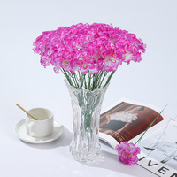 Bouquet de fleurs artificielles à toucher réel, carnations, pour la fête des mères, cadeau, décoration de la maison, décoration de mariage