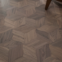 Parquet en bois massif multicouche en noyer noir de style américain moderne, feuilles de bouleau pleines, incrustation irrégulière, sol pour la maison