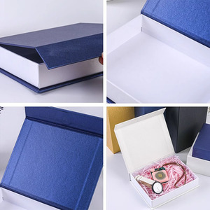 Caja de Embalaje Cosmética Personalizada para el Cuidado de la Piel, Color Azul Mate, Plegable, de Cartón Rígido, Caja de Regalo Magnética Más Vendida - Product Image 4