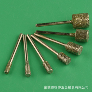 Autre tête de meulage diamantée ronde de 3-12 mm, grain grossier, cylindrique, pour le meulage de bijoux, accessoire pour outil rotatif DIY - Product Image 2