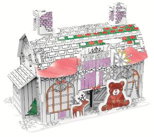 Rompecabezas 3D de Papel para Decoración Navideña, <span class=keywords><strong>Casa</strong></span> de Navidad para Colorear, Juguete Educativo con Luz, para Niños de 5 a 7 Años, Venta al Por Mayor - Product Image 2