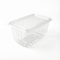 Op maat gemaakte, veilige, recyclebare, transparante PET-plastic dozen voor koekjes, fruit, salade en groenten, met deksels.