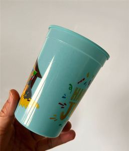 Nouveau coffret cadeau de voyage, gobelets à café glacé réutilisables en plastique rigide de 16 oz et 24 oz, couleur unie, pour boire directement, avec couvercle et paille - Product Image 1