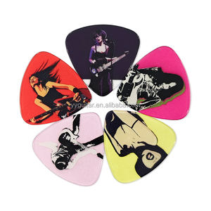 Vendite dirette di fabbrica Design personalizzato in celluloide triangolo chitarra plettri divertente Jazz chitarra elettrica Set di Pick per musica Rock - Product Image 3