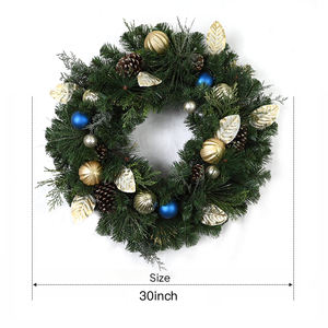 Best Quality Customized Eco-Friendly Artificial Christmas <b>Wreath</b> Pine Cones Door Hanging <b>Wreath</b> - Product Image 1