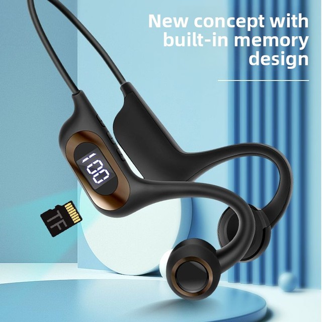 AKZ-G3 Bone-Conduction 2nd Gen Wireless for 5.0 Earphones IPX3 Waterproof Jerry Chipset Neckband Design Low Latency Sports