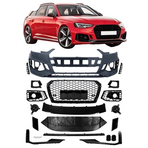 Kit carrosserie complet RS4 style pour Audi A4 S4 B9 avec pare-chocs avant et arrière et calandre nid d'abeille pour Audi A4 B9 S4 2017 2018 2019 2020 - Product Image 2