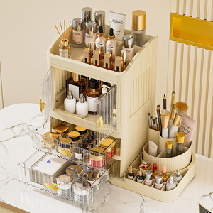 Advanced Large Capacity Foldable Luxury Cosmetic Storage Box Multi-Functional Rotating Style for <strong>Students</strong> Cream Party <strong>Banners</strong> - Product Image 3