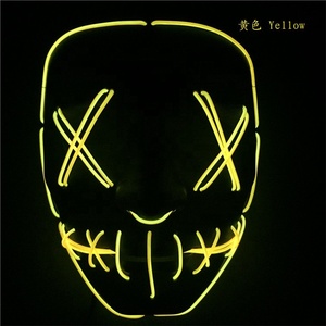 Populaire!! Fête de la Mascarade d'halloween Néon <span class=keywords><strong>EL</strong></span> Fil Masque Lueur dans Le Noir - Product Image 4