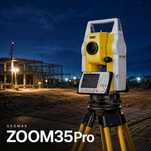 Station totale GEOMAX ZOOM35 Pro, précision d'angle de 2'', portée 1000m sans prisme, écran tactile WinCE, instrument de topographie - Product Image 1
