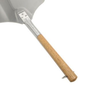 Pelle à pizza en acier inoxydable de qualité supérieure à long manche carré en <span class=keywords><strong>bois</strong></span> <span class=keywords><strong>ustensile</strong></span> de coupe <span class=keywords><strong>pour</strong></span> <span class=keywords><strong>four</strong></span> à pizza boîte d'emballage à multiples facettes - Product Image 5