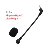 Ermai ZJ033MR Headset Gaming PC 3.5mm Mikrofon Konferensi Peredam Kebisingan Pengganti untuk Kingston HyperX Cloud Alpha