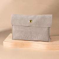 Sac à poussière de luxe en velours gaufré recyclable Talent Nice avec logo personnalisé pour cadeau promotionnel et bouton