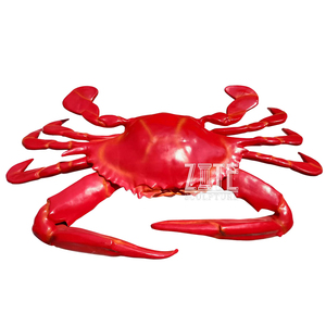 Décoration extérieure, animal marin, fibre de verre, sculpture géante de <span class=keywords><strong>crabe</strong></span> royal, restaurant, vitrine - Product Image 6