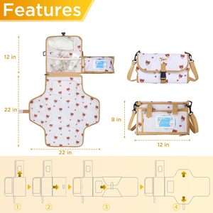 Échantillon gratuit, matelas à langer pliable réglable OEM avec oreiller, matelas à langer pour bébé avec logo - Product Image 2