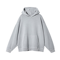Sweat-shirts à capuche unisexes surdimensionnés, 100% coton, épais, pour l'automne, avec logo imprimé, personnalisables, marque privée, pour hommes