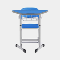 Ensemble bureau et chaise pour étudiant sur mesure, table en plastique et métal pour la maison ou l'école, table d'étude, bureaux et chaises de bureau