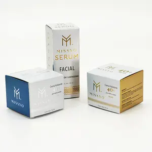 Scatole di carta d'imballaggio della candela cosmetica di trucco del cartone pieghevole del cartone del punto UV della lamina d'oro di Design personalizzato con stampa del Logo