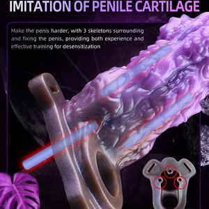 SHAZ Funda para Pene con Cabeza de Dragón Monstruosa, Strapon con Cinturón, Anillo para Pene, Fundas para Retrasar la Eyaculación, Juguetes Sexuales para Parejas - Product Image 3