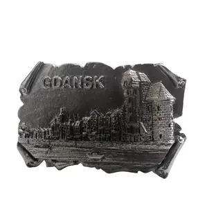 Groothandel Land Landschap Poland Gdansk Gebouw Toerisme Souvenirs 3d Hars Koelkast Magneet