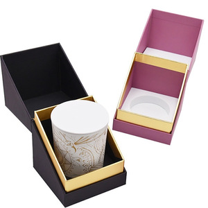 Rigid Hinged-Lid Magnetic Closure Custom Slant Opening Flip-Top Perfume & Aromatherapy <b>Candle</b> <b>Gift</b> Box with Matt Lamination - Product Image 3