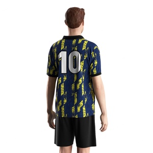 เสื้อโปโลฟุตบอลแบบลำลองสำหรับวันแข่งขัน ติดกระดุมเม็ดเดียว ผ้าตาข่ายระบายเหงื่อ แผ่นผ้าแห้งเร็ว และสีสันแบบคัลเลอร์บล็อกที่ปรับแต่งได้ - Product Image 4