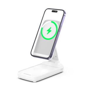 พาวเวอร์แบงค์ไร้สายแบบพับได้ Holder15W 10000มิลลิแอมป์ต่อชั่วโมงพาวเวอร์แบงค์แบบ3 in 1ชาร์จไร้สายได้สำหรับ <span class=keywords><strong>iPhone</strong></span> 15 - Product Image 2