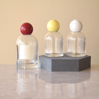 Flacon de parfum rond en verre de luxe 30ml 50ml 100ml avec bouchon à vis, sérigraphie, logo personnalisé, pulvérisateur à pompe et boîte – Prix usine