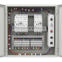 Commutateur de transfert automatique 4P 63A triphasé AC400V 220V Contrôle 50/60Hz Manuel/Automatique Commutateur de source double ATS