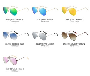 <span class=keywords><strong>Occhiali</strong></span> da sole classici retrò <span class=keywords><strong>vintage</strong></span> all'ingrosso <span class=keywords><strong>occhiali</strong></span> da sole da donna polarizzati per l'aviazione di moda in metallo dorato 2023 - Product Image 6