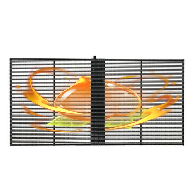 P50 P100 Lightweight HD Net Flexible Pixel Led Mesh Curtain Display Screen Transparent Led Outdoor Waterproof Grid Screen