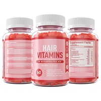 Fabricant de bonbons gélifiés naturels à la vitamine pour les cheveux 500 mcg, favorisant la croissance des cheveux, des ongles et de la peau, gommes vitaminées à la biotine