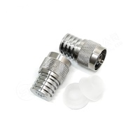 Ángulo recto 90 180 grados macho hembra RF conector coaxial tipo F conectores