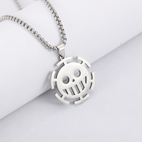 Collier en acier inoxydable de haute qualité, nouveau design, anime Trafalgar D. Water Law Luffy, artisanat métallique
