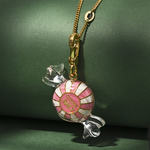 Collana con Ciondolo a Lettera in Acrilico, Gioiello Colorato con Logo Alfabetico per Donne e Ragazze - Product Image 2