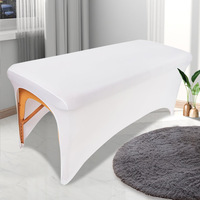 Housse de lit de massage pour spa des cils en tissu extensible 4 couleurs, conçue pour une couverture complète des pieds du lit, facile à nettoyer, réutilisable