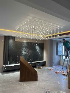 Candelabro LED de cubo cósmico de cielo creativo moderno lleno de estrellas para sala de estar - Product Image 5