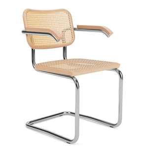 Struttura in tubo di acciaio cromato in Rattan sedile metà secolo sedie da pranzo in velluto comoda <span class=keywords><strong>sedia</strong></span> <span class=keywords><strong>Cesca</strong></span> - Product Image 6