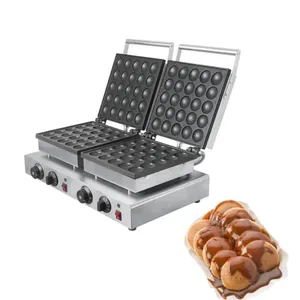 Fabricante De Aço Inoxidável Máquina De Waffle Elétrica Poffertjes Holandês Mini Panquecas Maker Machine