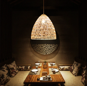 Lampes suspendues en rotin moderne, nouveau Style chinois, pour salon, chambre à coucher, <span class=keywords><strong>salle</strong></span> à <span class=keywords><strong>manger</strong></span>, Loft, décor, <span class=keywords><strong>Luminaire</strong></span> suspendu - Product Image 4