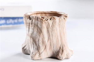 Vasi da <span class=keywords><strong>fiori</strong></span> in ceramica per interni Vasi da 4.35 pollici succulenti per fioriera piccoli vasi in ceramica per <span class=keywords><strong>Cactus</strong></span> Set 4 Pack albero ceppo succulento - Product Image 3