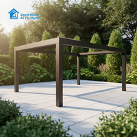 Pergola en aluminium haut de gamme Sweet Home avec lames orientables télécommandées, structure extérieure étanche et éclairage LED intégré