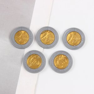 Monedas de Euro de Plástico Personalizadas, Redondas, Bicolor, Material PS, Accesorios para Juegos de Recompensas - Product Image 5