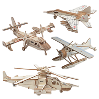 Kit de construction de puzzle 3D en bois d'assemblage, jouet éducatif de dessin animé fait à la main, découpe laser écologique pour les 3 ans et plus
